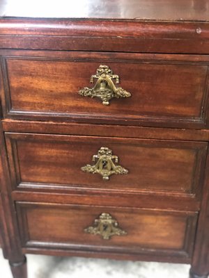 Louis XV Style Cabinet with Marble Top and Brass Gallery, 1920s-RWZ-730928