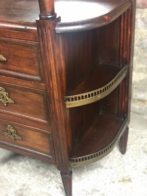 Louis XV Style Cabinet with Marble Top and Brass Gallery, 1920s-RWZ-730928