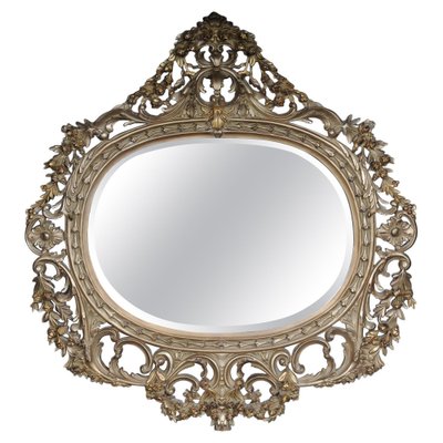 Louis XV Style Carved Royal Wall Mirror in Beech-FLW-1401768