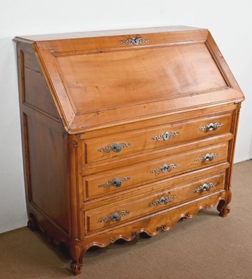 Louis XV Style Chest of Drawers or Secretaire in Cherry, Early 19th Century-RVK-1406173