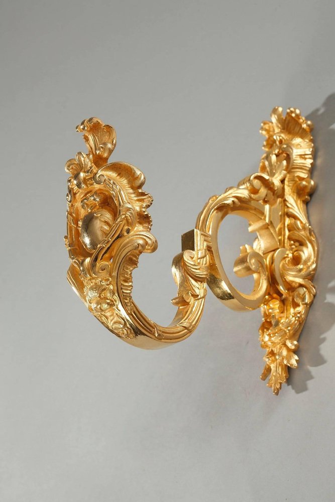 Louis XV Style Curtain Tie Backs, Set of 2