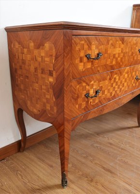 Louis XV Style Dresser with Inlays in Bois de Rose-IYX-1261368