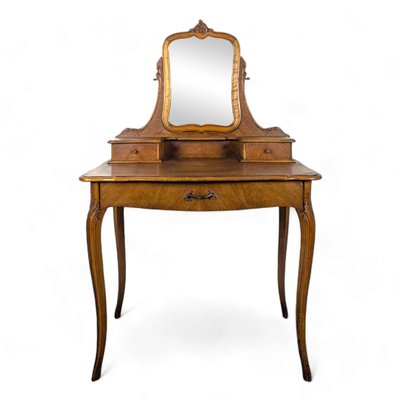 Louis XV Style Dressing Table in Mahogany-HLV-2033099