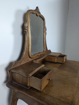 Louis XV Style Dressing Table in Mahogany-HLV-2033099