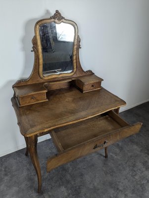 Louis XV Style Dressing Table in Mahogany-HLV-2033099