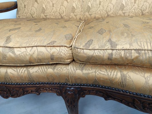 Louis XV Style Golden Bench-EAD-1231339