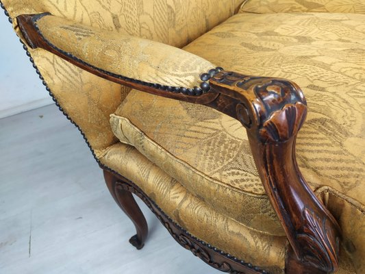 Louis XV Style Golden Bench-EAD-1231339