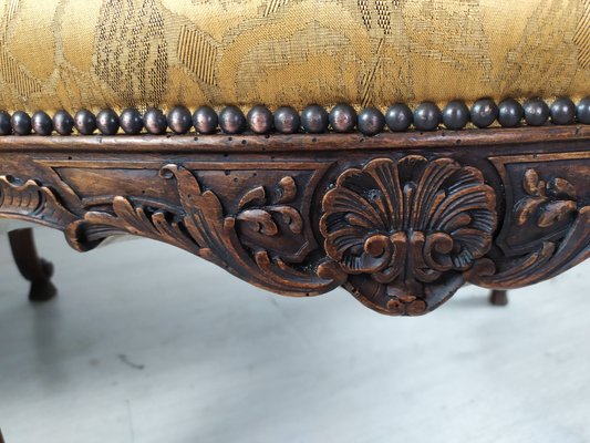 Louis XV Style Golden Bench-EAD-1231339