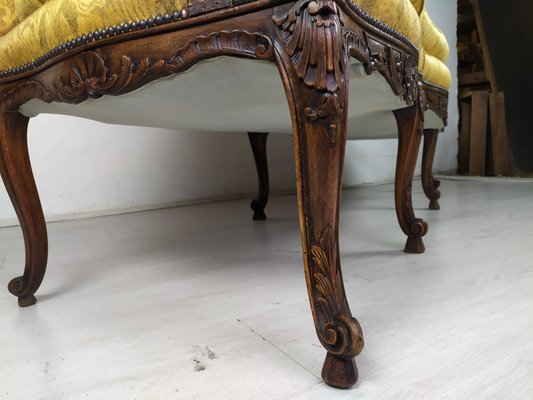 Louis XV Style Golden Bench-EAD-1231339