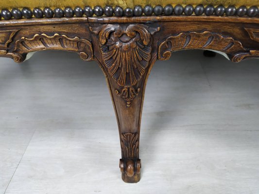 Louis XV Style Golden Bench-EAD-1231339