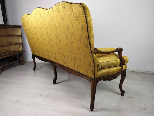 Louis XV Style Golden Bench-EAD-1231339