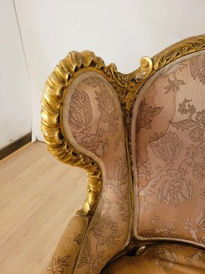 Louis XV Style Golden Wood Lounge Chair-SYQ-2033232