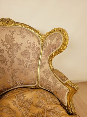 Louis XV Style Golden Wood Lounge Chair-SYQ-2033232