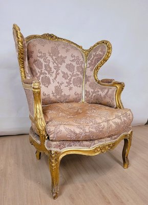 Louis XV Style Golden Wood Lounge Chair-SYQ-2033232