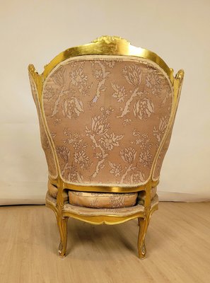 Louis XV Style Golden Wood Lounge Chair-SYQ-2033232