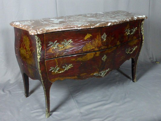 Louis XV Style Lacquer Chest of Drawers-WSV-734494