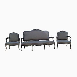 Louis XV Style Living Room Set, 1930s, Set of 3-EAD-1703674