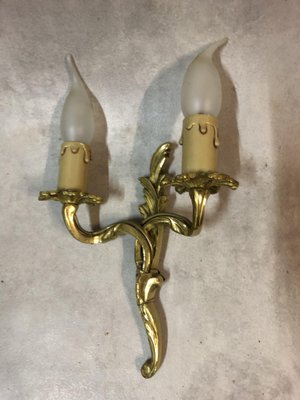 Louis XV Style Luster and Bronze Chandeliers, 1950s, Set of 3-SDV-674009