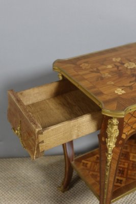 Louis XV Style Marquetry Side Table, 1950s-WSV-2038030