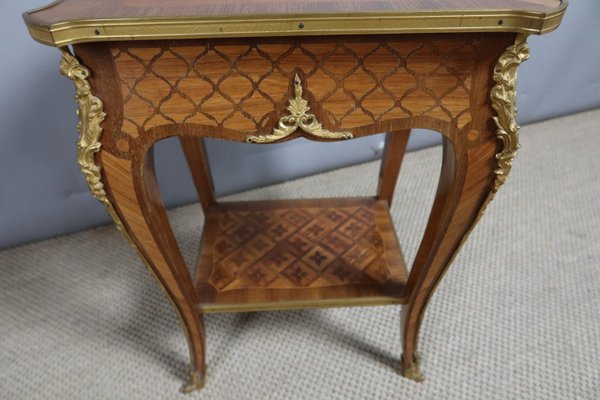 Louis XV Style Marquetry Side Table, 1950s-WSV-2038030