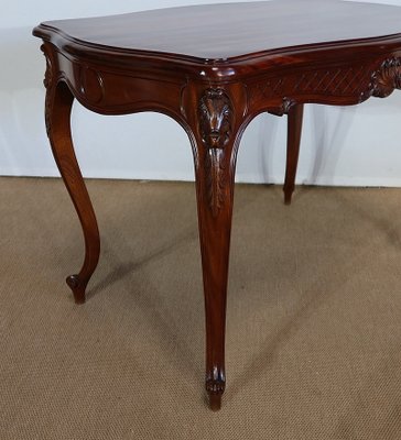 Louis XV Style Massive Mahogany Middle Table, 19th Century-RVK-1244969