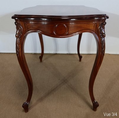 Louis XV Style Massive Mahogany Middle Table, 19th Century-RVK-1244969