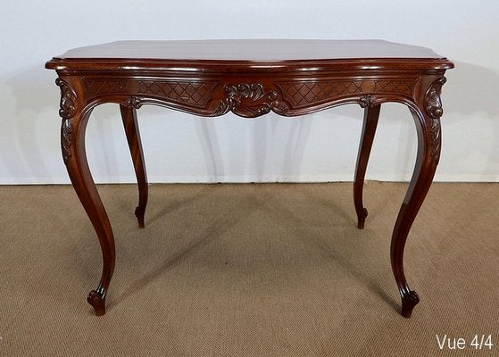 Louis XV Style Massive Mahogany Middle Table, 19th Century-RVK-1244969