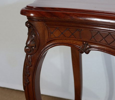 Louis XV Style Massive Mahogany Middle Table, 19th Century-RVK-1244969