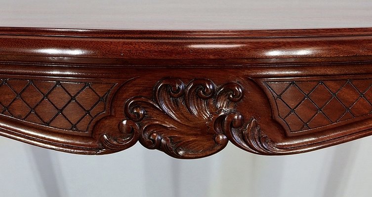 Louis XV Style Massive Mahogany Middle Table, 19th Century-RVK-1244969