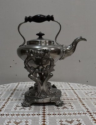 Louis XV Style Samovar Teapot in Silver Copper, Late 19th Century-RVK-1431632