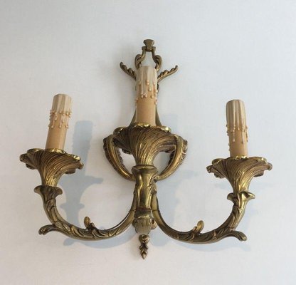 Louis XV Style Sconces with 3 Arms, Set of 2-BA-1365563