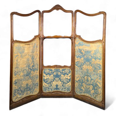 Louis XV Style Screen in Oak with Beveled Glass-HLV-2024373