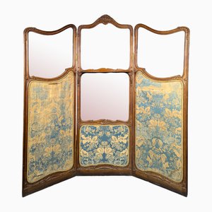 Louis XV Style Screen in Oak with Beveled Glass-HLV-2024373