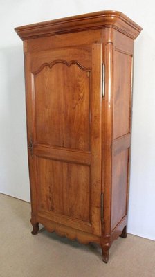 Louis XV Style Solid Cherry Bonnetière Cupboard, Early 19th Century-RVK-1089697