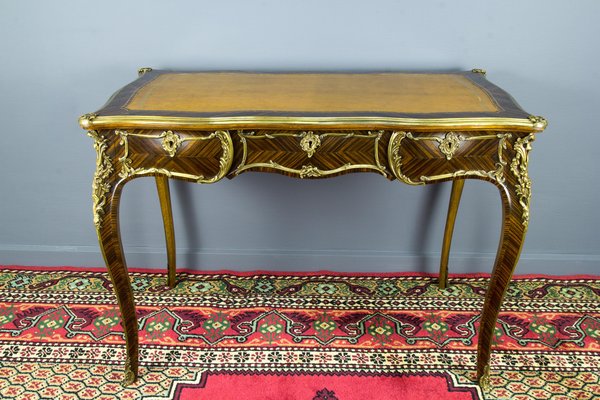 Louis XV Style Writing Desk with Bronze Mounts-KEG-1086715