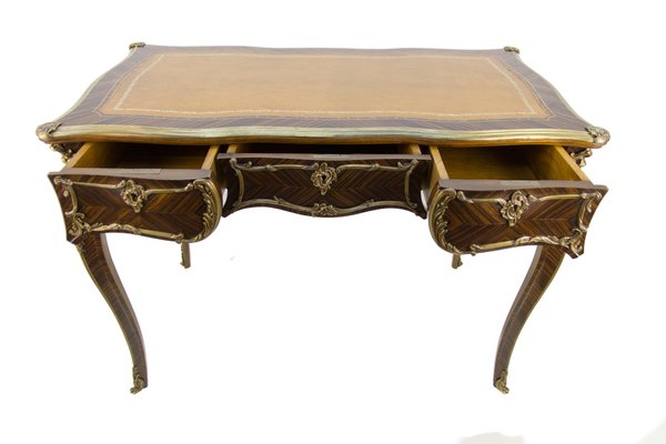 Louis XV Style Writing Desk with Bronze Mounts-KEG-1086715