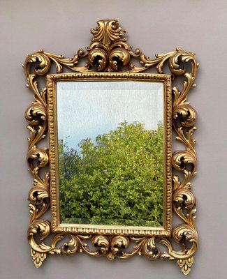 Louis XV Wall Mirror Carved Wood Frame, 1940s-GYX-1289277