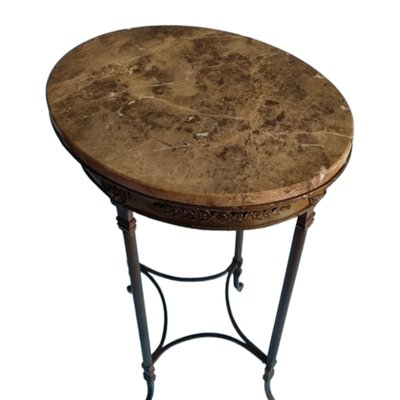 Louis XVI Auxiliar Table with Marble Top-TCS-1763251