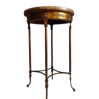 Louis XVI Auxiliar Table with Marble Top-TCS-1763251