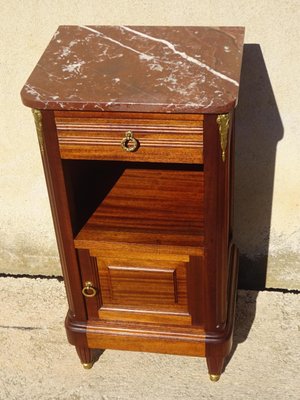 Louis XVI Bedside Table in Mahogany and Bronze, 1930s-ABK-2042183