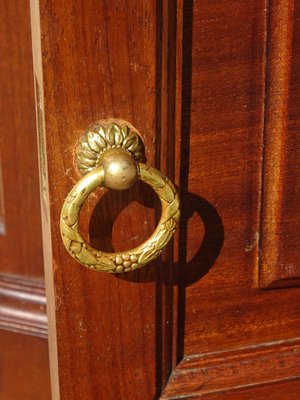 Louis XVI Bedside Table in Mahogany and Bronze, 1930s-ABK-2042183