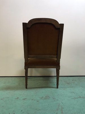 Louis XVI Brown Armchair-HLV-1428802