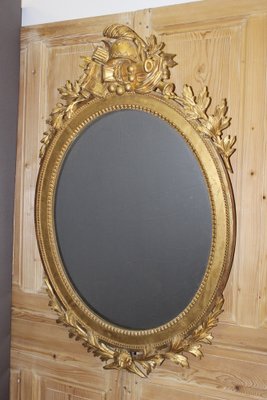 Louis XVI Carved Golden Wood Mirror-BCR-1240152