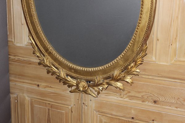 Louis XVI Carved Golden Wood Mirror-BCR-1240152