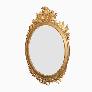 Louis XVI Carved Golden Wood Mirror-BCR-1240152