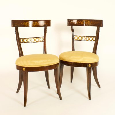 Louis XVI Early Classicist Klismos Chairs, Italy, Late 18th Century, Set of 2-KMT-1069281