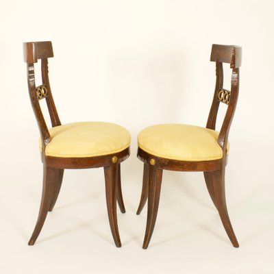 Louis XVI Early Classicist Klismos Chairs, Italy, Late 18th Century, Set of 2-KMT-1069281