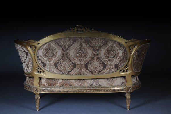 Louis XVI French Beechwood Sofa-FLW-1402275