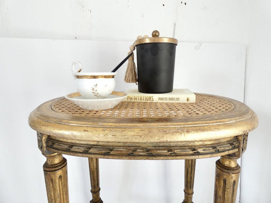 Louis XVI French Gilded Oval End Table