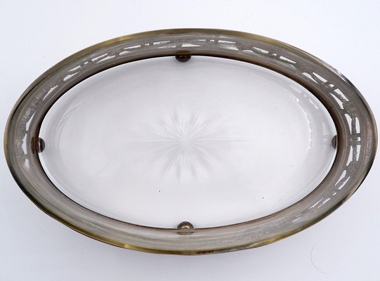 Louis XVI French Nickel Silverplate Oval Centerpiece-NYF-2019148